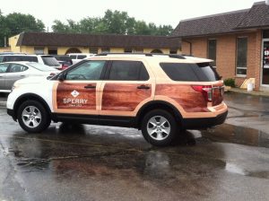 Custom Sperry vehicle partial wrap